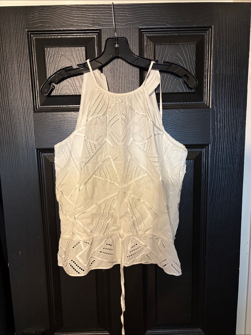 Parker White Eyelet Halter Camisole